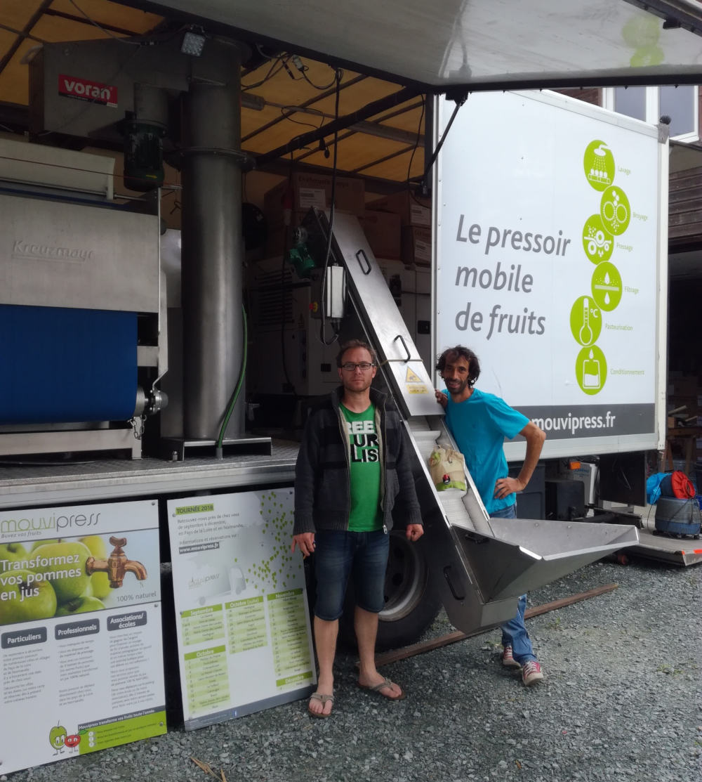 Mouvipress, pressoir mobile de fruits en Bretagne, Pays de la Loire et Normandie